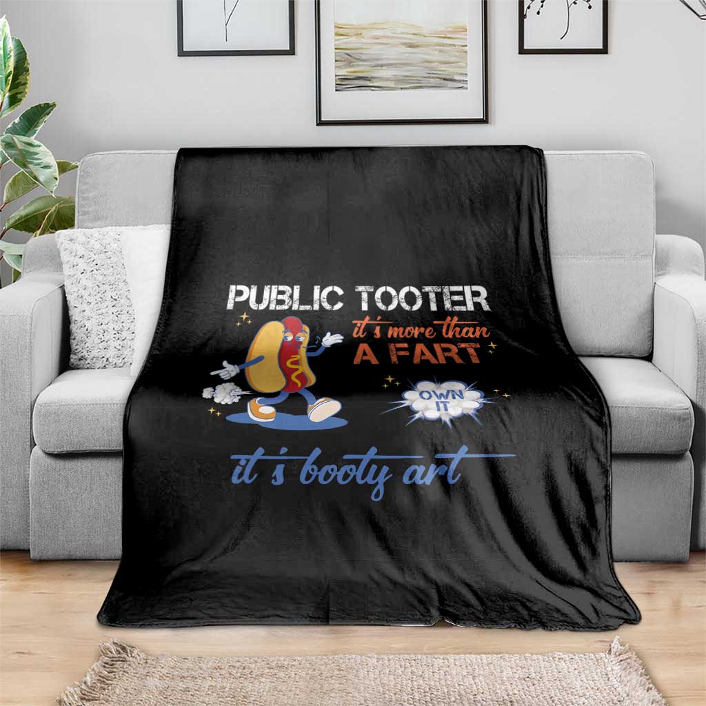 Public Tooter Throw Blanket Its More Than A Fart Funny Inappropriate Embarrassing - Wonder Print Shop