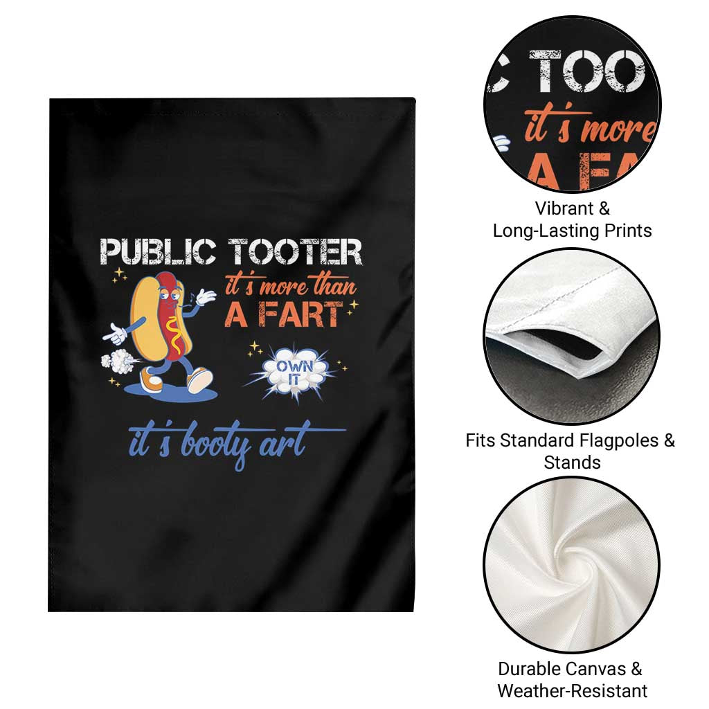 Public Tooter Garden Flag Its More Than A Fart Funny Inappropriate Embarrassing - Wonder Print Shop