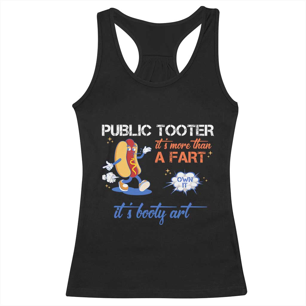Public Tooter Racerback Tank Top Its More Than A Fart Funny Inappropriate Embarrassing - Wonder Print Shop
