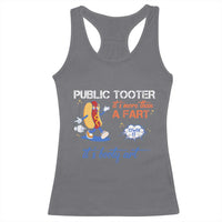 Public Tooter Racerback Tank Top Its More Than A Fart Funny Inappropriate Embarrassing - Wonder Print Shop