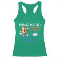 Public Tooter Racerback Tank Top Its More Than A Fart Funny Inappropriate Embarrassing - Wonder Print Shop