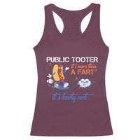 Public Tooter Racerback Tank Top Its More Than A Fart Funny Inappropriate Embarrassing - Wonder Print Shop