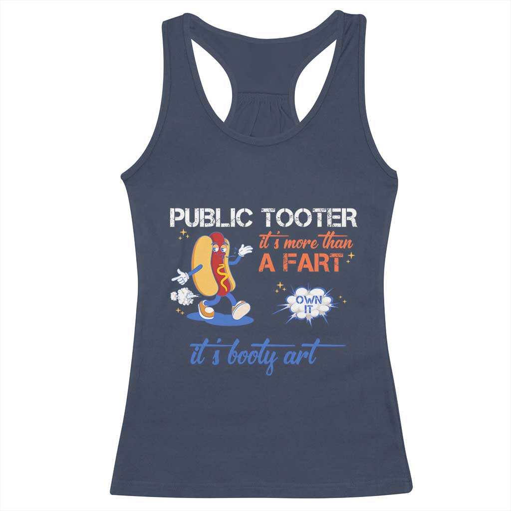 Public Tooter Racerback Tank Top Its More Than A Fart Funny Inappropriate Embarrassing - Wonder Print Shop