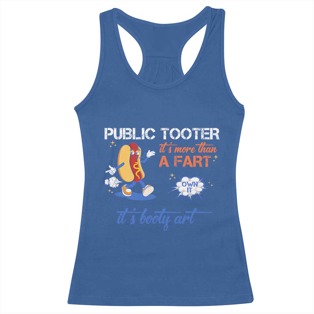 Public Tooter Racerback Tank Top Its More Than A Fart Funny Inappropriate Embarrassing - Wonder Print Shop