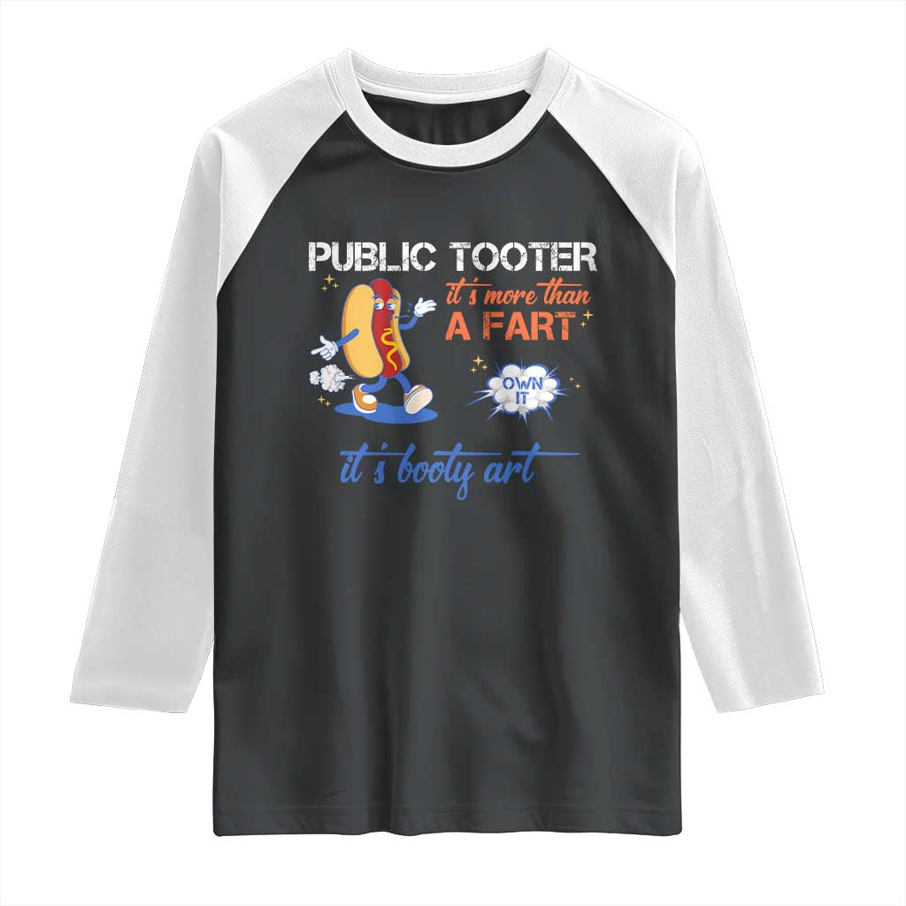 Public Tooter Raglan Shirt Its More Than A Fart Funny Inappropriate Embarrassing - Wonder Print Shop
