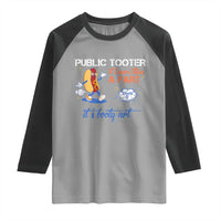 Public Tooter Raglan Shirt Its More Than A Fart Funny Inappropriate Embarrassing - Wonder Print Shop