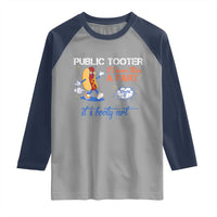 Public Tooter Raglan Shirt Its More Than A Fart Funny Inappropriate Embarrassing - Wonder Print Shop