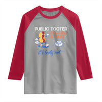 Public Tooter Raglan Shirt Its More Than A Fart Funny Inappropriate Embarrassing - Wonder Print Shop