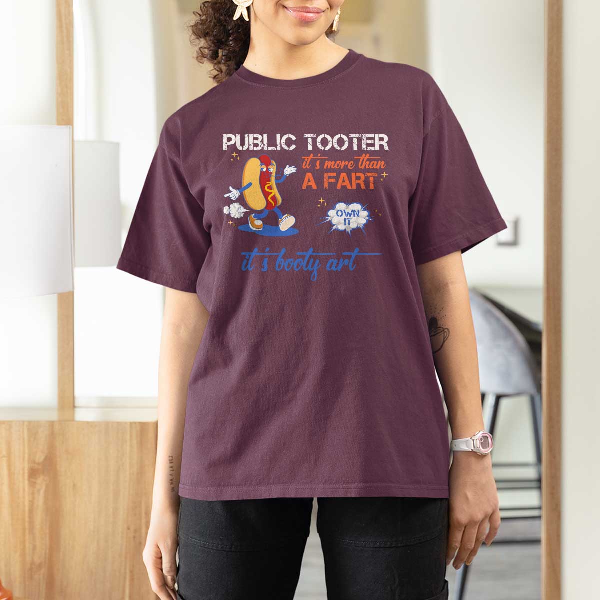 Public Tooter T Shirt For Women Its More Than A Fart Funny Inappropriate Embarrassing - Wonder Print Shop