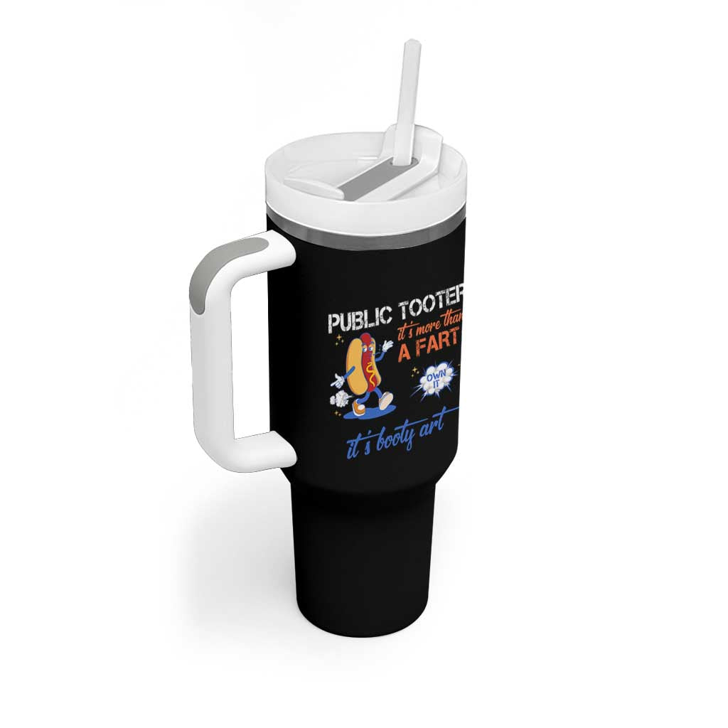 Public Tooter Tumbler With Handle Its More Than A Fart Funny Inappropriate Embarrassing - Wonder Print Shop