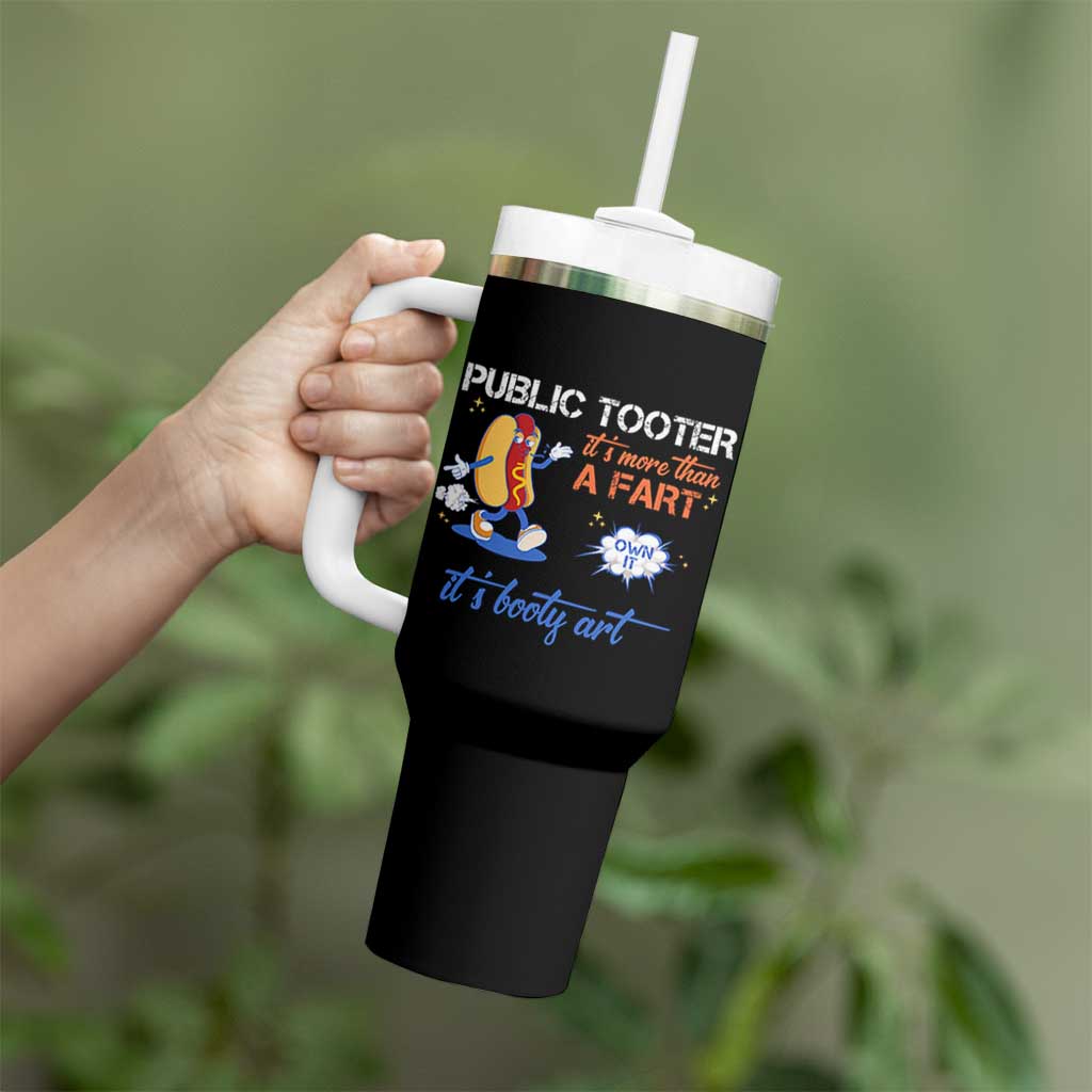 Public Tooter Tumbler With Handle Its More Than A Fart Funny Inappropriate Embarrassing - Wonder Print Shop