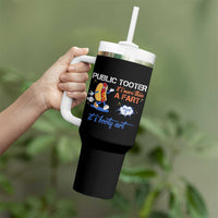 Public Tooter Tumbler With Handle Its More Than A Fart Funny Inappropriate Embarrassing - Wonder Print Shop