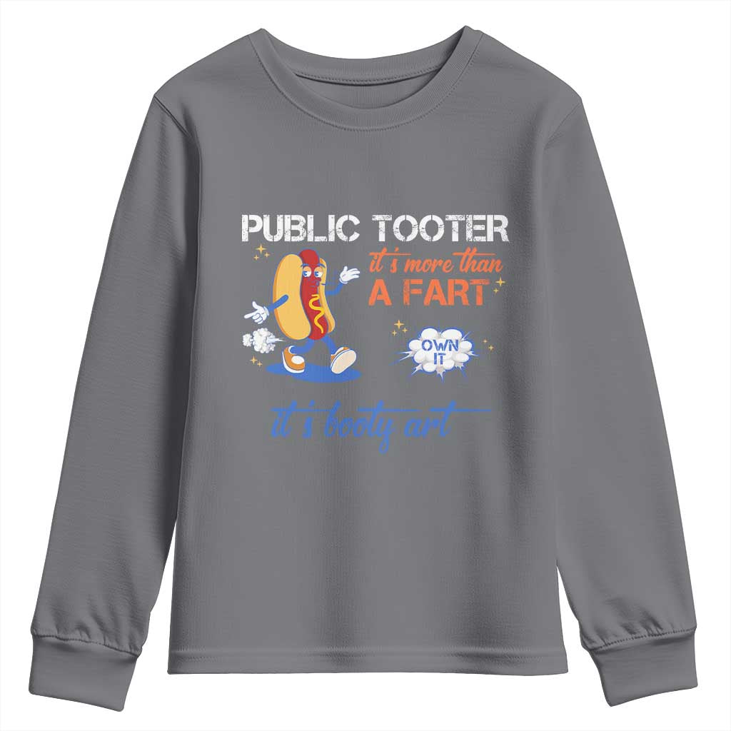Public Tooter Youth Sweatshirt Its More Than A Fart Funny Inappropriate Embarrassing - Wonder Print Shop