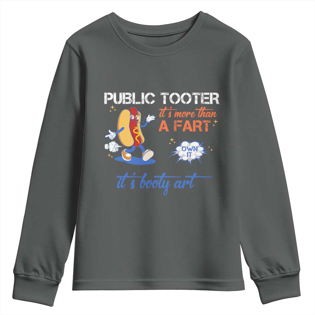 Public Tooter Youth Sweatshirt Its More Than A Fart Funny Inappropriate Embarrassing - Wonder Print Shop