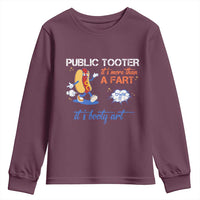 Public Tooter Youth Sweatshirt Its More Than A Fart Funny Inappropriate Embarrassing - Wonder Print Shop
