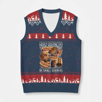 Funny Offensive Dachshund V-Neck Knit Sweater Vest Easily Distracted By Small Wieners Bootleg Meme