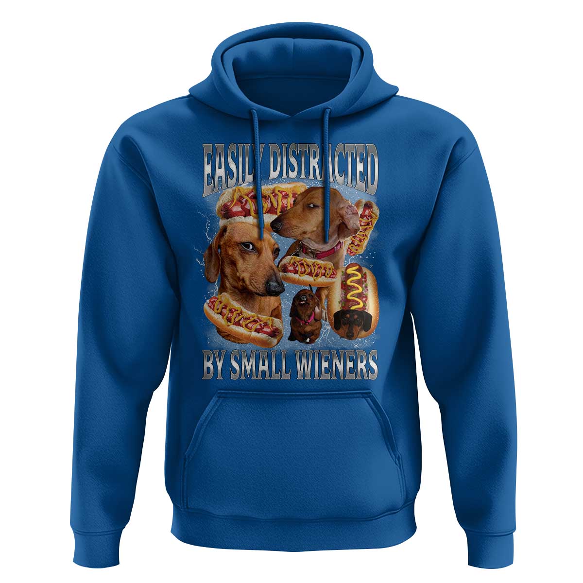 Funny Offensive Dachshund Hoodie Easily Distracted By Small Wieners Bootleg Meme