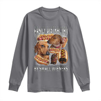 Funny Offensive Dachshund Long Sleeve Shirt Easily Distracted By Small Wieners Bootleg Meme
