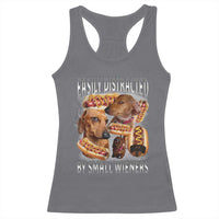 Funny Offensive Dachshund Racerback Tank Top Easily Distracted By Small Wieners Bootleg Meme