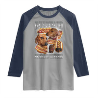 Funny Offensive Dachshund Raglan Shirt Easily Distracted By Small Wieners Bootleg Meme