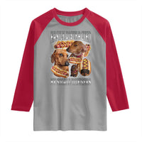 Funny Offensive Dachshund Raglan Shirt Easily Distracted By Small Wieners Bootleg Meme