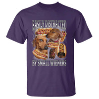 Funny Offensive Dachshund T Shirt Easily Distracted By Small Wieners Bootleg Meme