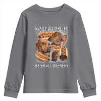 Funny Offensive Dachshund Youth Sweatshirt Easily Distracted By Small Wieners Bootleg Meme