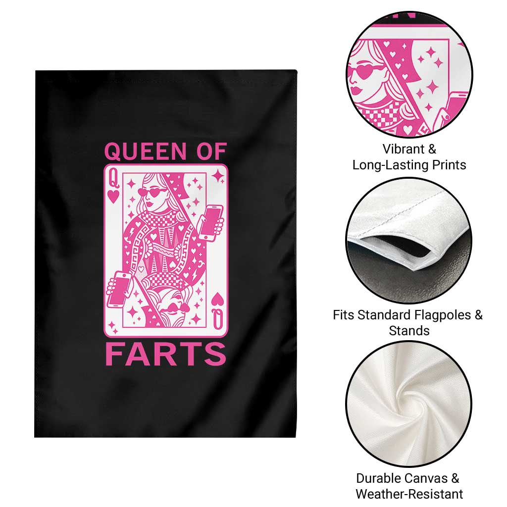 Queen of Farts Garden Flag Funny Joke Inappropriate Fart Prank Gift - Wonder Print Shop