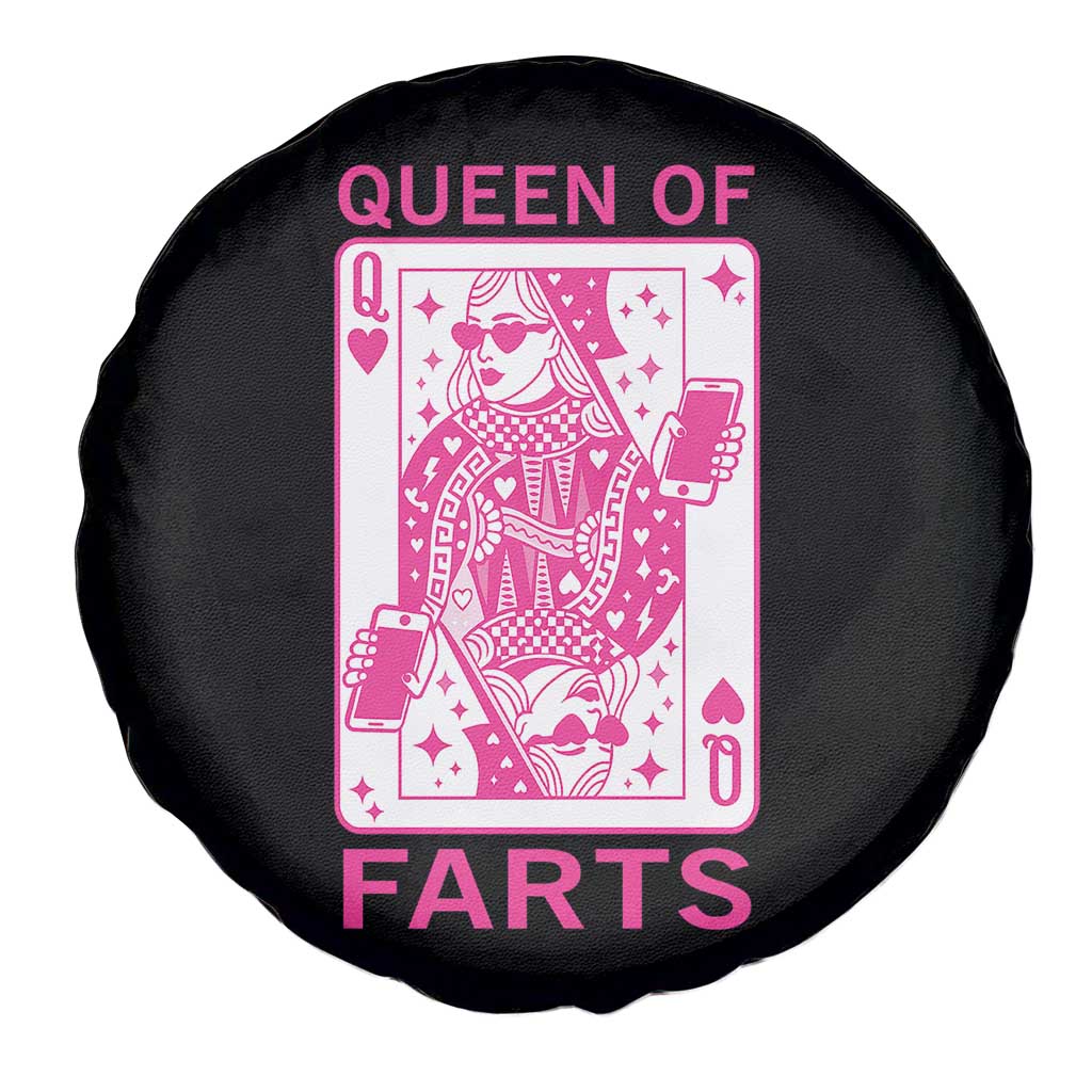 Queen of Farts Spare Tire Cover Funny Joke Inappropriate Fart Prank Gift - Wonder Print Shop