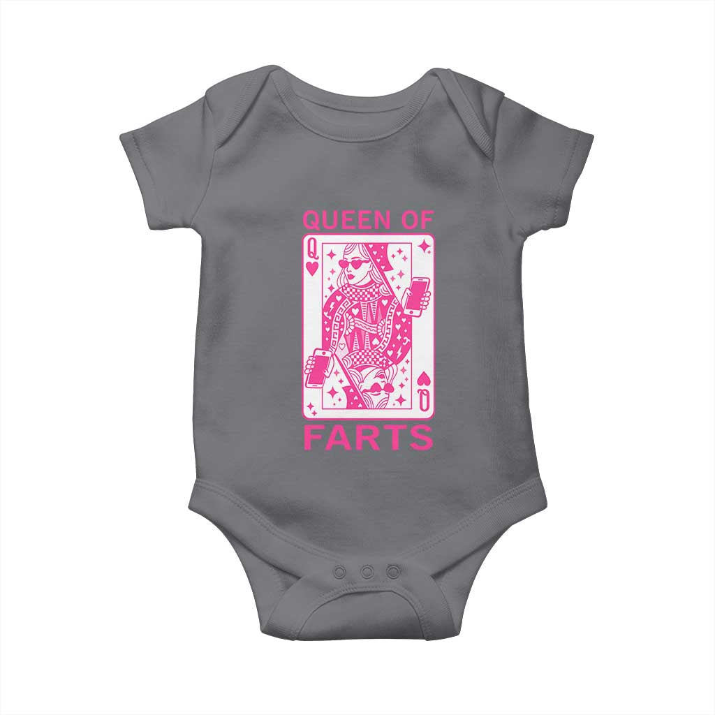 Queen of Farts Baby Onesie Funny Joke Inappropriate Fart Prank Gift - Wonder Print Shop