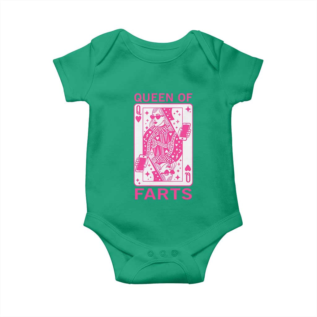 Queen of Farts Baby Onesie Funny Joke Inappropriate Fart Prank Gift - Wonder Print Shop