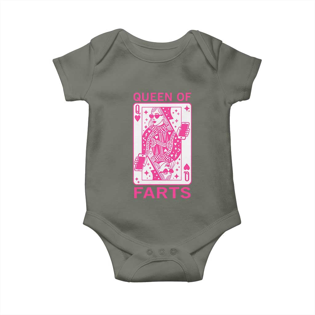 Queen of Farts Baby Onesie Funny Joke Inappropriate Fart Prank Gift - Wonder Print Shop