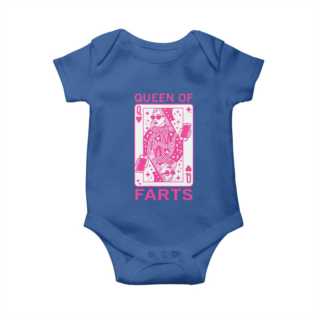 Queen of Farts Baby Onesie Funny Joke Inappropriate Fart Prank Gift - Wonder Print Shop
