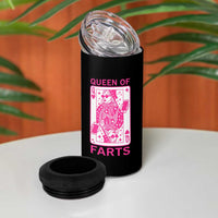 Queen of Farts 4 in 1 Can Cooler Tumbler Funny Joke Inappropriate Fart Prank Gift - Wonder Print Shop