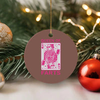 Queen of Farts Ceramic Ornament Funny Joke Inappropriate Fart Prank Gift - Wonder Print Shop