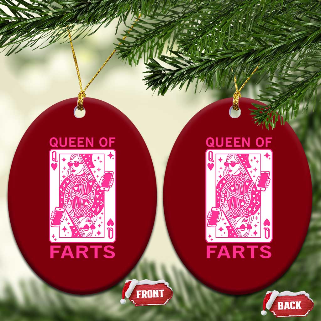 Queen of Farts Ceramic Ornament Funny Joke Inappropriate Fart Prank Gift - Wonder Print Shop