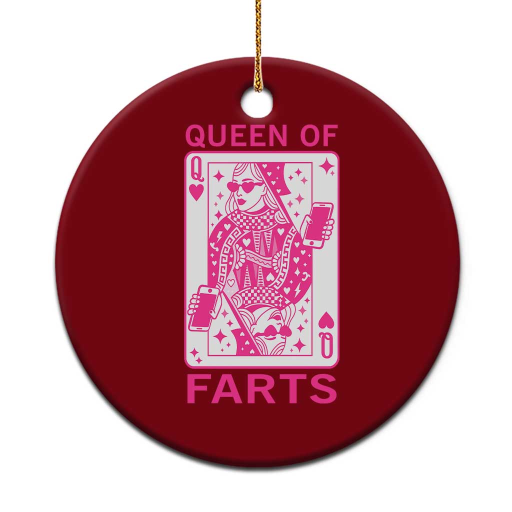 Queen of Farts Ceramic Ornament Funny Joke Inappropriate Fart Prank Gift - Wonder Print Shop
