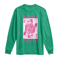 Queen of Farts Long Sleeve Shirt Funny Joke Inappropriate Fart Prank Gift - Wonder Print Shop