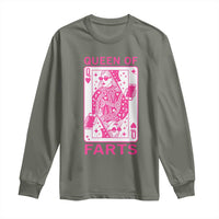 Queen of Farts Long Sleeve Shirt Funny Joke Inappropriate Fart Prank Gift - Wonder Print Shop