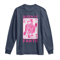 Queen of Farts Long Sleeve Shirt Funny Joke Inappropriate Fart Prank Gift - Wonder Print Shop