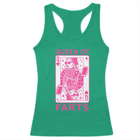 Queen of Farts Racerback Tank Top Funny Joke Inappropriate Fart Prank Gift - Wonder Print Shop