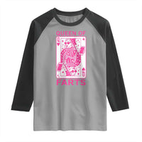 Queen of Farts Raglan Shirt Funny Joke Inappropriate Fart Prank Gift - Wonder Print Shop