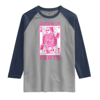 Queen of Farts Raglan Shirt Funny Joke Inappropriate Fart Prank Gift - Wonder Print Shop