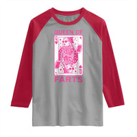 Queen of Farts Raglan Shirt Funny Joke Inappropriate Fart Prank Gift - Wonder Print Shop