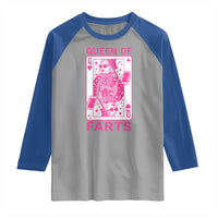 Queen of Farts Raglan Shirt Funny Joke Inappropriate Fart Prank Gift - Wonder Print Shop
