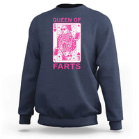 Queen of Farts Sweatshirt Funny Joke Inappropriate Fart Prank Gift - Wonder Print Shop