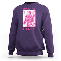 Queen of Farts Sweatshirt Funny Joke Inappropriate Fart Prank Gift - Wonder Print Shop