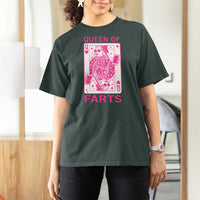 Queen of Farts T Shirt For Women Funny Joke Inappropriate Fart Prank Gift - Wonder Print Shop