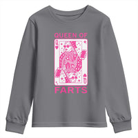 Queen of Farts Youth Sweatshirt Funny Joke Inappropriate Fart Prank Gift - Wonder Print Shop