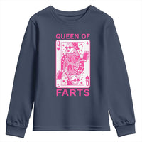 Queen of Farts Youth Sweatshirt Funny Joke Inappropriate Fart Prank Gift - Wonder Print Shop